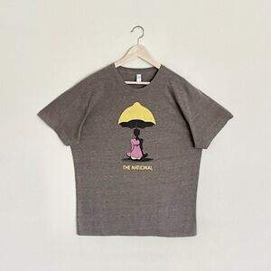 The National Band Umbrella Graphic Brown Tour Concert T Shirt Adult XL